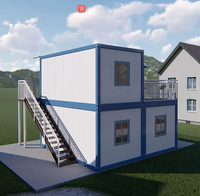 Maisons miniatures modernes détachables à installation rapide, villas en verre clés en main, maisons préfabriquées modulaires en acier, maisons conteneurs préfabriquées aux États-Unis