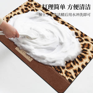 Alfombra de baño con estampado de leopardo, rectangular, absorbente, antideslizante, para el hogar, alfombra de baño con etiqueta de buena suerte - Product Image 5