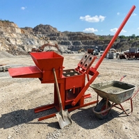 Machine manuelle QMR 2-40 personnalisée et colorée, petite/mini, pour la construction, conçue pour l'Afrique, l'Ouganda, le Nigéria