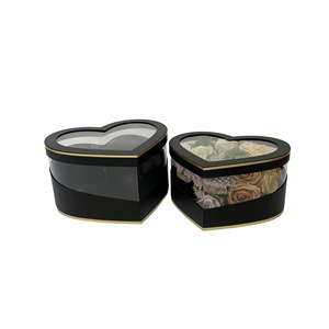 Scatola Regalo Panoramica a Forma di Cuore con Finestra Apribile, Set di Due Pezzi, Scatola Regalo <span class=keywords><strong>per</strong></span> <span class=keywords><strong>Fiori</strong></span>, Scatola Regalo Souvenir - Product Image 5