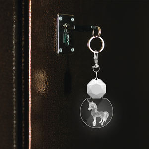 Gantungan kunci berkedip 15 warna akrilik kustom promosi bisnis hadiah akrilik gantungan kunci lampu miniatur gantungan kunci LED - Product Image 3