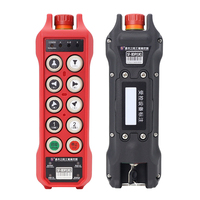 Control Remoto Inalámbrico Industrial SF-8DP(UK) de 8 Teclas, Doble Velocidad, Bloqueable, Rojo, Tri-Proof, para Grúa Puente