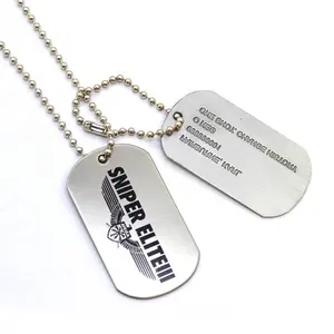 Nhà Sản Xuất Trống Thương Hiệu Cổ Áo Men Vòng Cổ Vòng Dog Tag Thăng Hoa Cá Nhân Cổ Điển Kẽm Hợp Kim Dog Tag