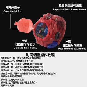 นาฬิกาเด็กแบบฉายภาพการ์ตูนแปลงร่าง ของเล่นดิจิตอล ขายตรง นาฬิกาเด็ก - Product Image 6