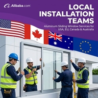 Ventanas Corredizas de Aleación de Aluminio con Certificación EOKO CE, Aislamiento Térmico, Vidrio de Doble Panel LOW-E, para Apartamentos y Villas