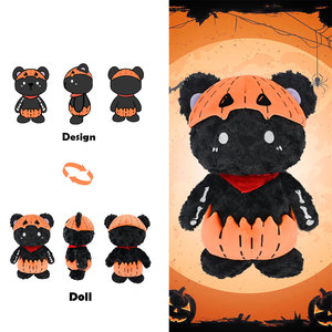Halloween Bulk Gifts Breathing Bear Soft Toy Light <strong>Pumpkin</strong> <strong>Teddy</strong> Bear Plush Toy Skin Stuffed Animal Custom - Product Image 1