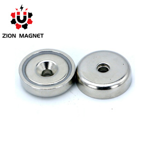 Imanes de copa de neodimio fuertes a <span class=keywords><strong>precio</strong></span> de fábrica LFYGY con agujeros avellanados y tornillos imán de olla potente N35-N52 uso Industrial - Product Image 2