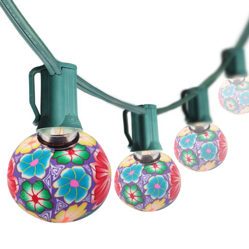 Наружный садовый светильник на солнечной батарее, на заказ, стеклянная гирлянда для кемпинга, светодиодные ленты