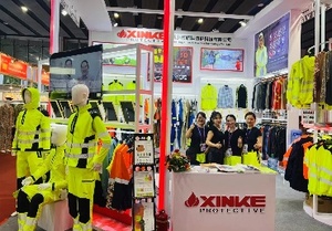 بيع بالجملة Xinke واقية حمراء مقاومة للحريق ملابس العمل زي موحد ملابس مثبطة للهب للعمال - Product Image 6