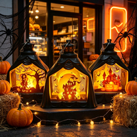 Lampe de table décorative d'Halloween de haute qualité, motif Château, Arbre mort, Citrouille, pour la nuit d'Halloween, fournitures pour la Fête des Fantômes
