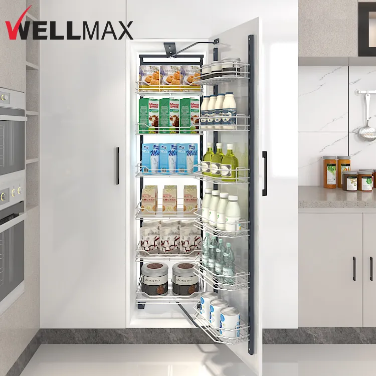 WELLMAX dispensa mensola accessori da cucina armadio alto dispensa indipendente in ferro per Organizer