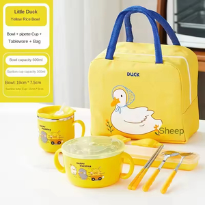 Contenedor de Silicona para Alimentación de Bebés con Diseño de Dibujos Animados, con Tapa de PP, Plegable, Multicompartimentos, Libre de BPA, Apto para Lavavajillas, Ecológico - Product Image 4