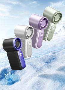 X688 <span class=keywords><strong>precio</strong></span> de fábrica 100 engranajes ajustables de alta velocidad portátil Turbo violento Mini ventilador 3000mAh pantalla Digital diseño sin aspas - Product Image 3