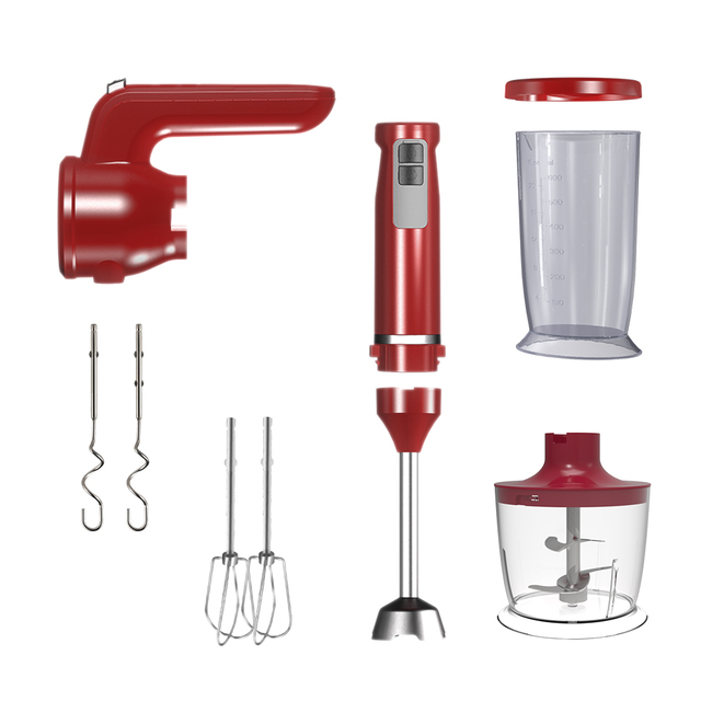 Immersion Protable Blender Handheld 12-Speed 3 in 1 Hand Mixer Stick Blender 304 Stainless Steel Blade Food Processor