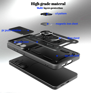 Étui de téléphone antichoc NJCASE Armor Design TPU+PC pour <span class=keywords><strong>Redmi</strong></span> 15C/14C/13C/12C pour S26 Plus avec support magnétique - Product Image 5