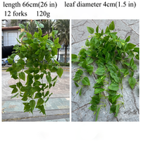 Daun Anggur Buatan, Tanaman Rambat Scindapsus, Tanaman Rambat Boston Ivy Palsu, Untaian Tanaman Rambat untuk Dekorasi Rumah dan Pesta