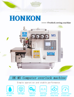 Mécatronique entièrement automatique à grande vitesse informatisée machine à coudre à surjet dont 5 fil HK-M5-5D/UT