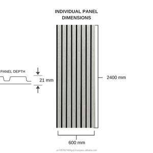 Panneau mural de bande de panneau acoustique gris clair de 2400*600 MM - Product Image 3