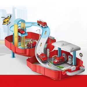 Samtoy DIY Sac à dos de jeu d'imitation pour la maternelle, unisexe, avec circuits de construction, parking pour voitures et poste de police - Product Image 3