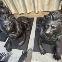 STATUE DE CHAT EN BRONZE PERSONNALISÉE Sculpture d'animal plaquée or, figurine de chat réaliste moulée à la main pour la décoration de la maison et du jardin OEM ODM
