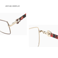 Gafas de Metal con Laminación de Diamantes para Mujer, Modelo MQ5529A, Moda 2026, Venta al Por Mayor, Logotipo Personalizado, Monturas Ópticas