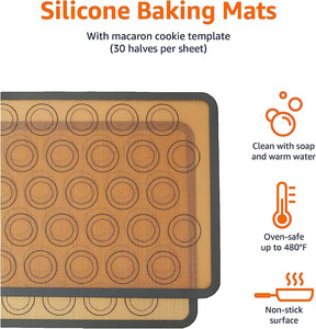 <span class=keywords><strong>Tapis</strong></span> <span class=keywords><strong>de</strong></span> cuisson en silicone sans BPA, feuille à biscuits antiadhésive, <span class=keywords><strong>tapis</strong></span> <span class=keywords><strong>de</strong></span> macaron, <span class=keywords><strong>tapis</strong></span> <span class=keywords><strong>de</strong></span> cuisine en silicone pour la fabrication du pain - Product Image 2
