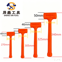 Marteau à inertie en acier Shengxin Orange Néon avec manche en bois, poignée antidérapante, conception antichoc, qualité DIY, sans rebond