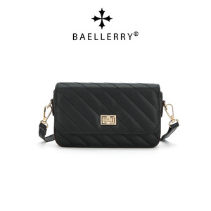 Baelerry Women's Crossbody Bag Black Horizontal Square <b>Lock</b> Closure Anti Theft Phone Bag Everyday Use - Product Image 1