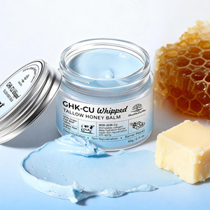 Péptidos de Cobre GHK-Cu, Bálsamo Azul para la Piel con Aceite de Res, Miel de Manuka, Vitamina E, Humectante Natural Antienvejecimiento para Rostro y Cuerpo - Product Image 1
