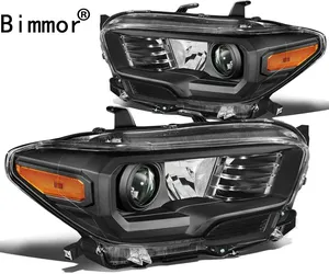Bimmor-faro delantero de xenón para coche, luz LED de circulación diurna, color negro, para Toyota Tacoma 2013-2018, versión estadounidense