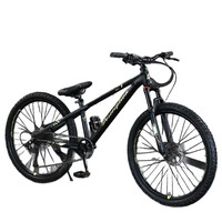 Vélo de montagne tout-terrain pour adultes en acier à haute teneur en carbone ; Vélo de cross-country à vitesses avec suspension avant/arrière et freins à disque hydrauliques