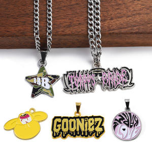 <span class=keywords><strong>Collana</strong></span> a Catena all'Ingrosso per <span class=keywords><strong>Uomo</strong></span> e Donna, Ciondoli <span class=keywords><strong>di</strong></span> Tendenza <span class=keywords><strong>Oro</strong></span> e Argento, Pendente Personalizzato con Logo Intagliato in Acciaio Inossidabile - Product Image 2