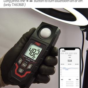 Luxmètre numérique TASI TA636A 0~200000 Lux, mesureur d'éclairement, indice de protection IP65, test automatique, capteur photodiode en silicium, personnalisable - Product Image 5