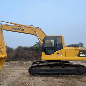 Tractor de orugas Komatsu PC220 de segunda mano, importado de Japón, con componentes principales (motor, bomba, caja de cambios, PLC, rodamientos), 22 toneladas, probado e inspeccionado. - Product Image 1