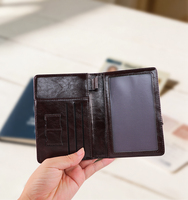 Porte-passeport personnalisé en cuir PU Haoran avec protection RFID, porte-cartes de voyage personnalisé