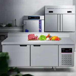 Lecon Commercial Restaurant Kitchen Stainless Steel 4 Doors Upright Refrigerator Freezer
