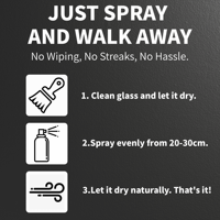 Nettoyant professionnel pour vitres de voiture et spray anti-buée 500ML, lavage de pare-brise sans traces pour vitres et rétroviseurs de voiture