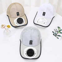 Gorra de Verano SK, Transpirable, 100% Algodón, con Impresión Serigráfica, Ventilador de Carga Solar, Protección Solar, Informal para Hombre