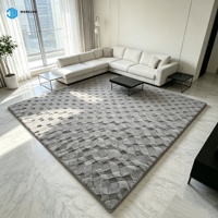 Tapis de sol de style moderne pour la décoration de la maison, tapis antidérapant en jacquard doux, tapis sculptés doux, tapis pour le salon
