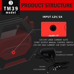 12/24V Volt 3000 amp 50000 <span class=keywords><strong>100000</strong></span> <span class=keywords><strong>mAh</strong></span> Xe Tải Hạng nặng xe nhảy khởi động 12 đến 24 gói pin nhảy - Product Image 4