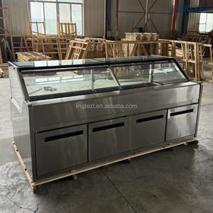 Refroidisseur de vitrine à angle droit refroidi par air avec ventilateur, conçu spécifiquement pour les boucheries à fort volume de vente - Product Image 3