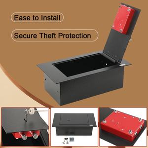 Caja Fuerte de Acero para <span class=keywords><strong>Piso</strong></span> con Bandeja Extraíble, Compartimento Oculto Antirrobo para Guardar Objetos de Valor en Casa, Oficina u Hotel - Product Image 6