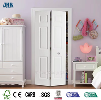 Porte pliante JHK-B01 pour intérieur de maison, en pin blanc lisse, petite porte pliante pour placard