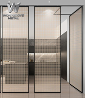 Paravent de séparation en métal de luxe au design personnalisé pour la décoration des halls d'hôtel, séparateur en acier inoxydable, panneau de cloison en métal