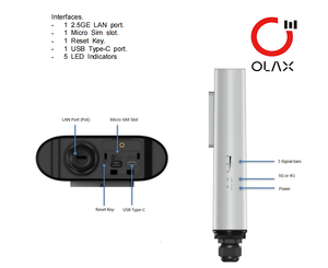 OLAX-Enrutador <span class=keywords><strong>O2</strong></span> CPE para exteriores, impermeable, 4G, 5G, inalámbrico, de largo alcance, Wifi, distancia, móvil, módem, enrutador <span class=keywords><strong>SIM</strong></span> - Product Image 2