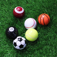Ballon de pratique de mini-golf personnalisé à motif sportif, diamètre 42,67 mm, pour extérieur
