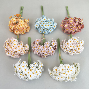 QYYM-763 Vendita Diretta all'Ingrosso Mazzo di Crisantemi Artificiali in Seta - Product Image 4