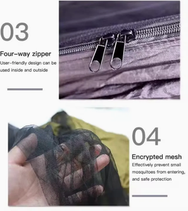 Été Universel Extérieur Double Moustiquaire <span class=keywords><strong>Hamac</strong></span> <span class=keywords><strong>Parapluie</strong></span> Tissu Nylon Anti-Rollover Camping Léger <span class=keywords><strong>Lit</strong></span> Suspendu - Product Image 4