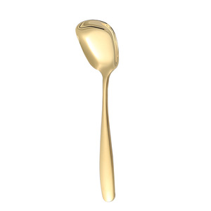 Cuillère à tête carrée en acier inoxydable 304, design à fond plat épaissi, cuillère à dessert de style chinois pour la maison et les étudiants - Product Image 5