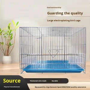 Baboney Gabbia per Uccelli Grande e Quadrata con Struttura in Acciaio Inox Elettrolucidato Eco-friendly Motivo a Tinta Unita per Allevamento di Pappagallini e Inseparabili - Product Image 2